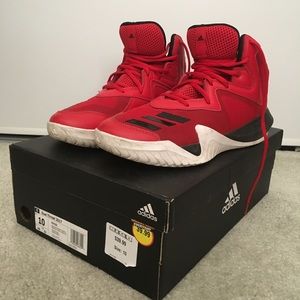 Red Adidas Basketball Shoes